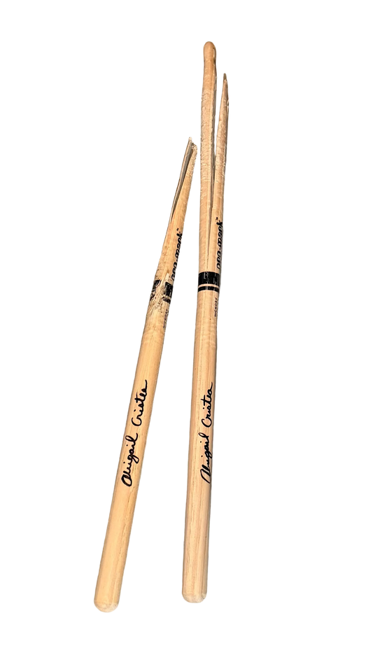 Broken Drumsticks signed by Abigail
