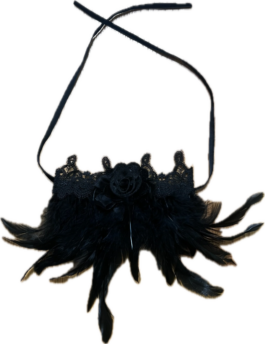Floral and Feather Chocker
